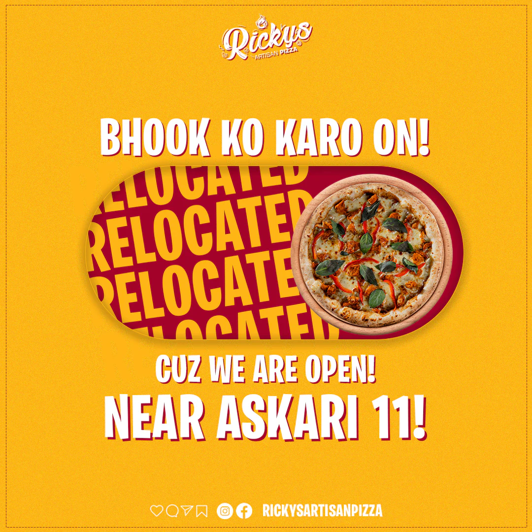 Ricky's — Relocation announcement, designed by GFX-T