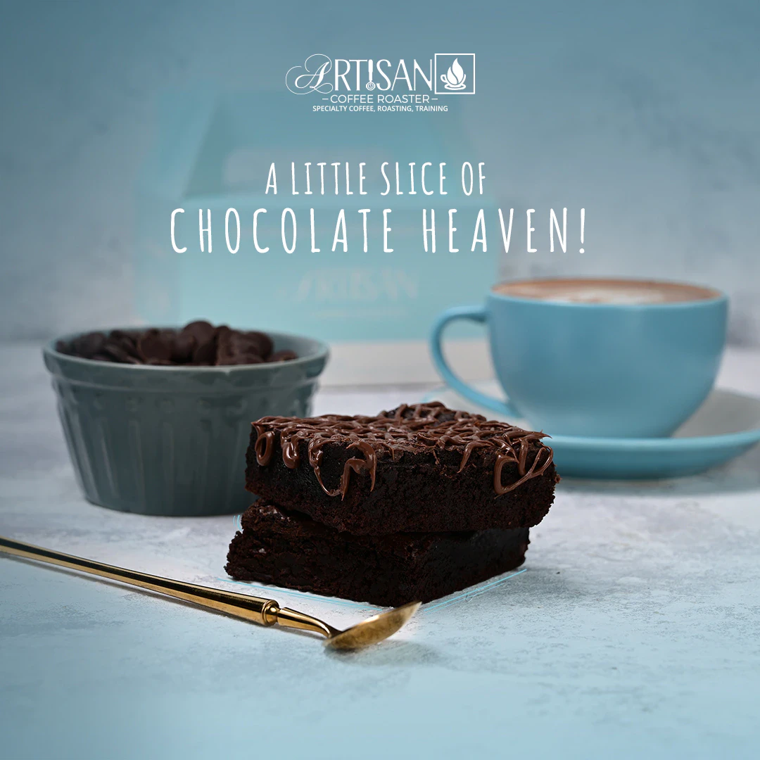 Artisan Coffee Roaster — Chocolate dessert promotion, designed by GFX-T