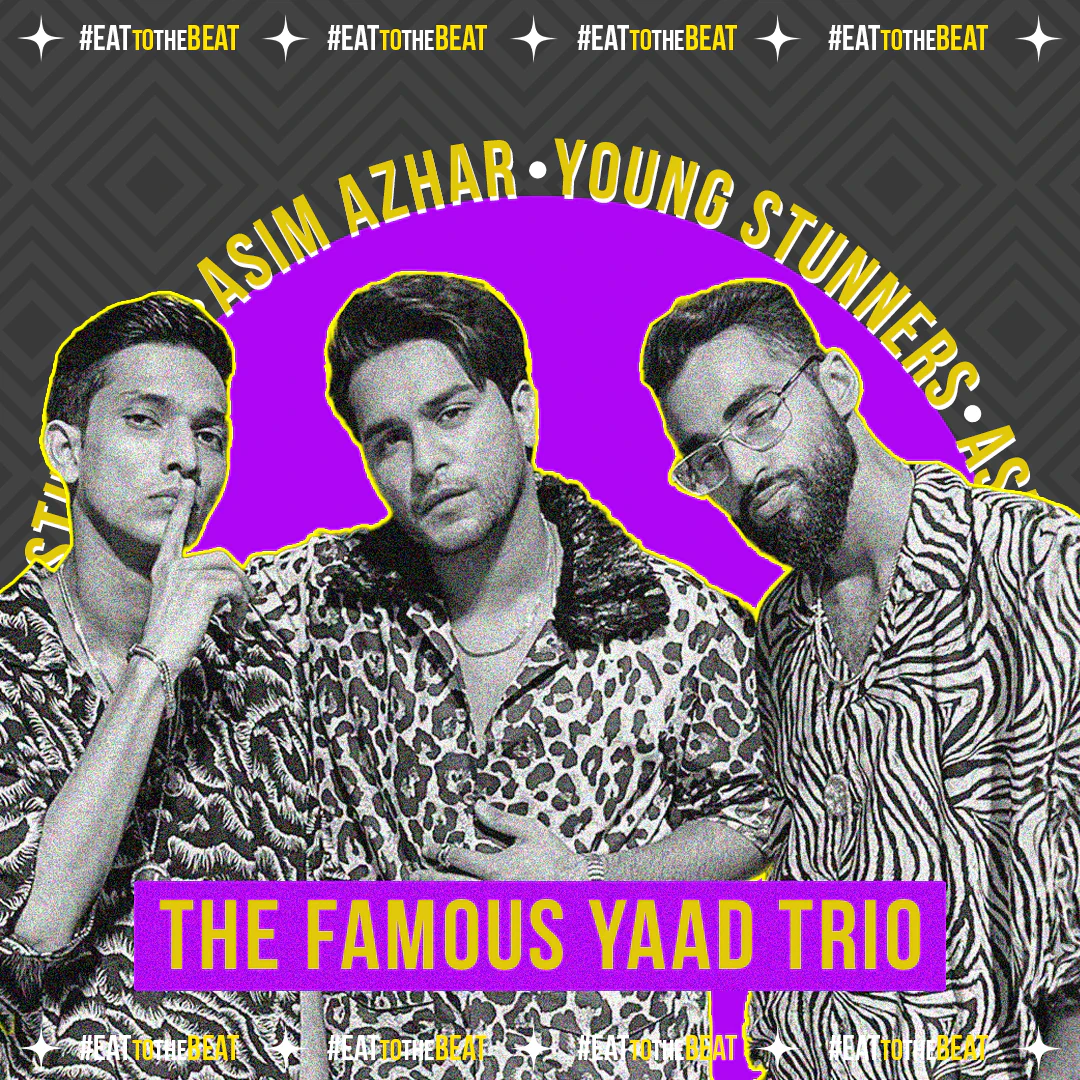 Young Stunners × Asim Azhar — #EatToTheBeat event artwork, designed by GFX-T