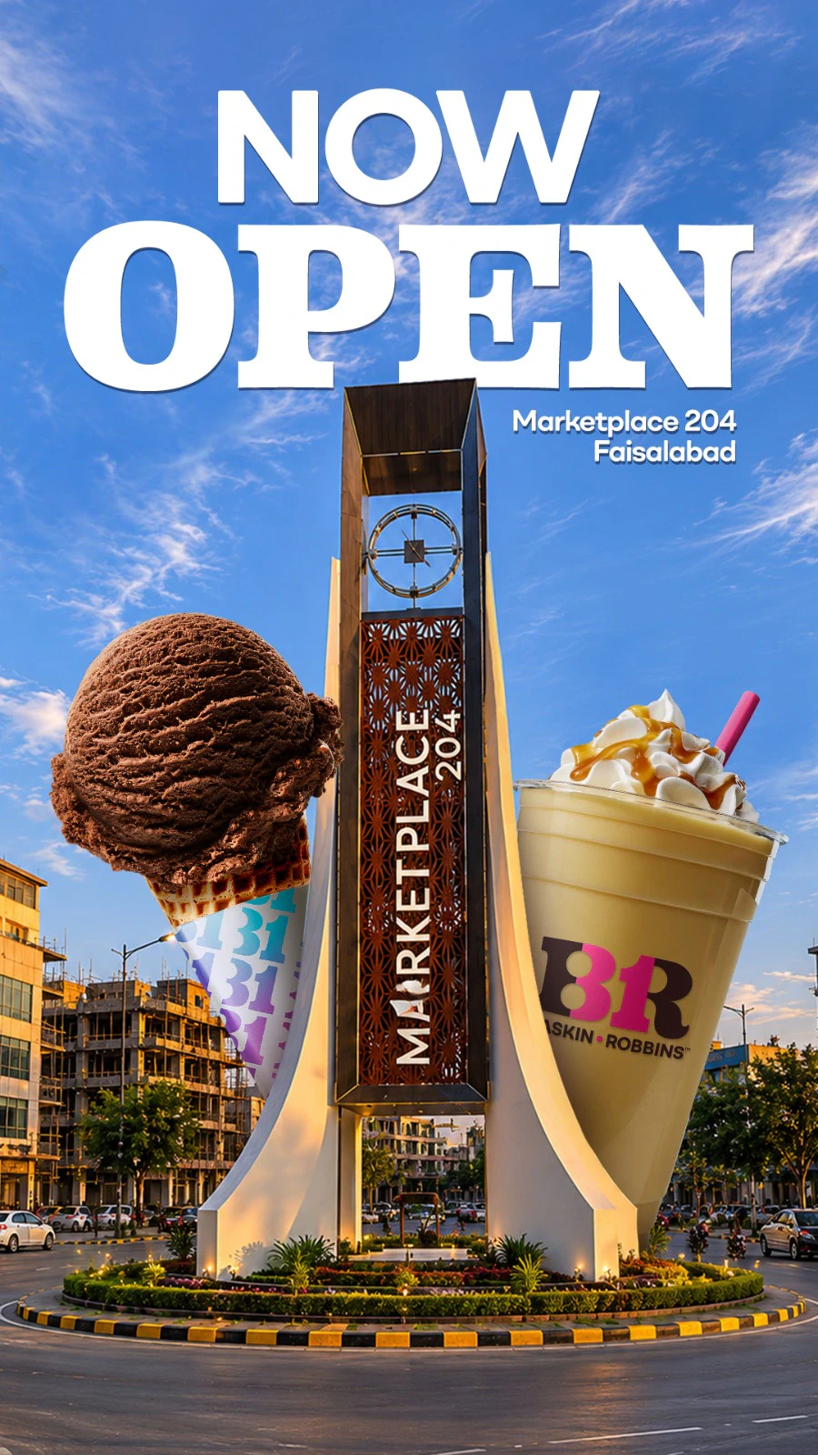Baskin Robbins — Marketplace 204 store opening, designed by GFX-T